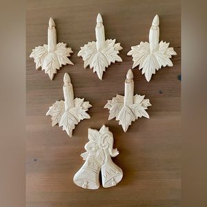 Hand-carved Christmas ornaments